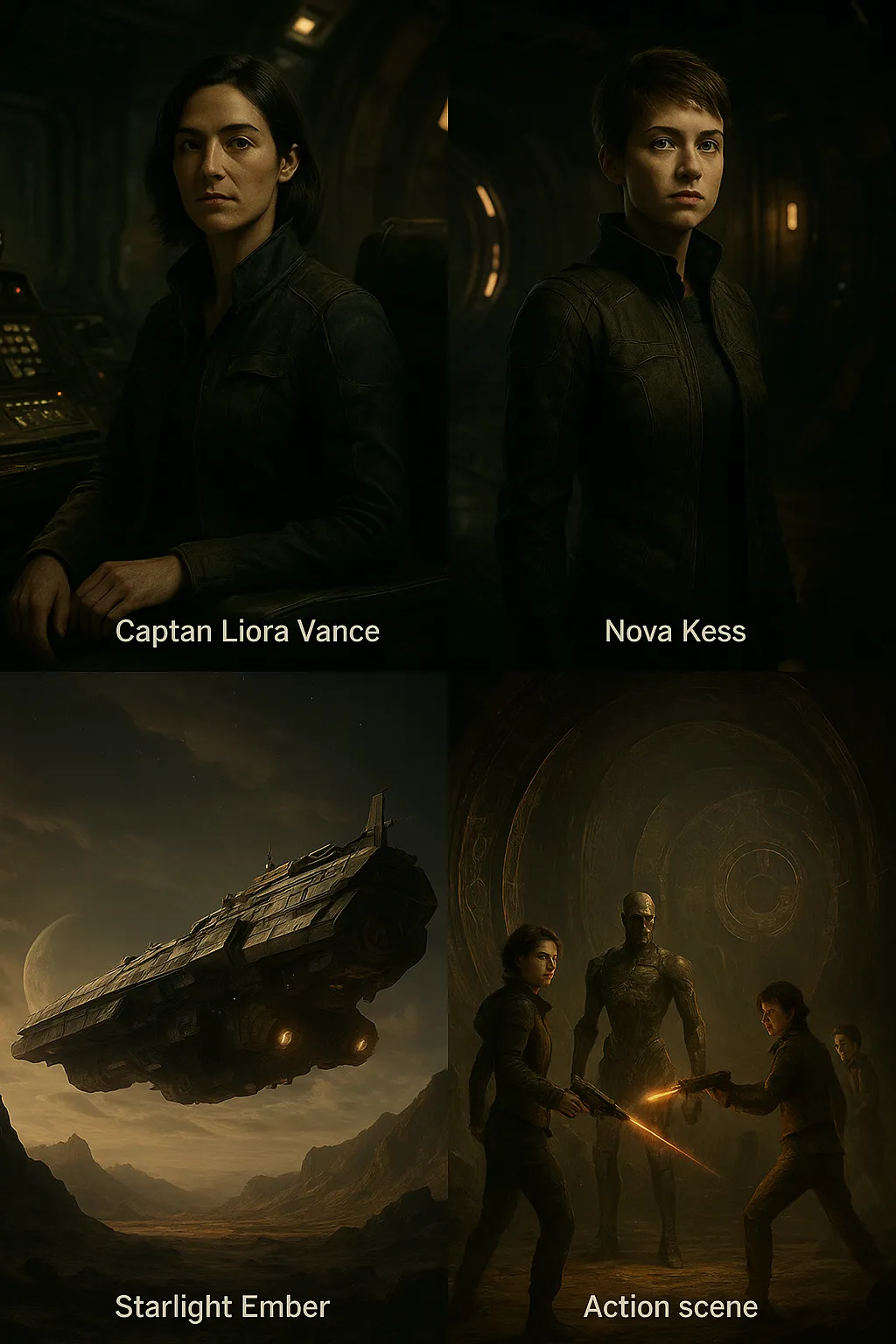 Charakterdesign Captain Liora Vance Nova Kess